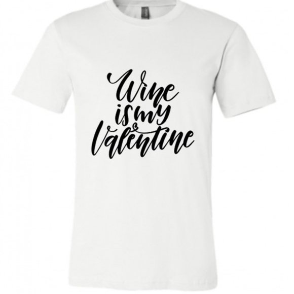 Catty Corner Company Tops - Wine is My Valentine Short Sleeve Shirt